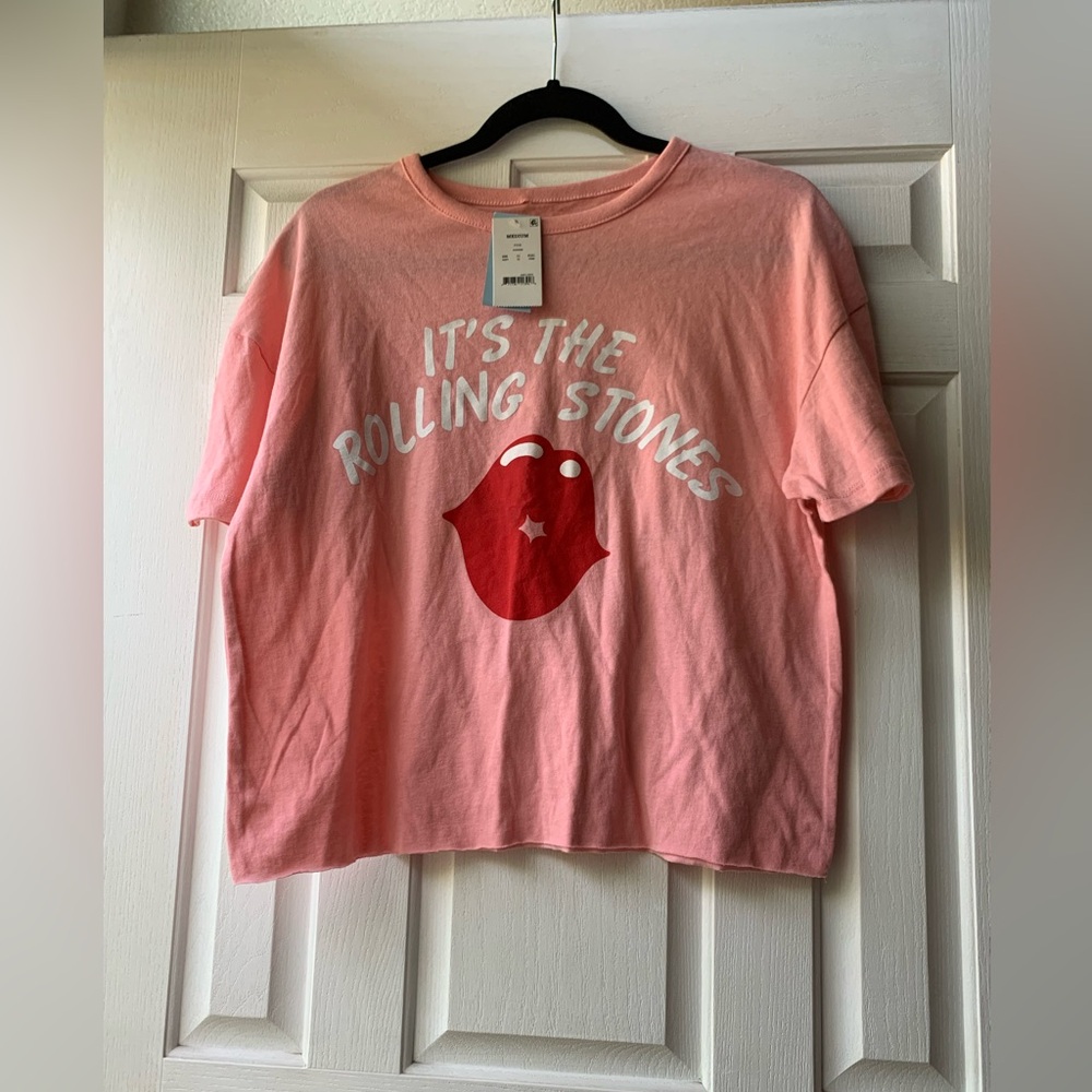 New rolling stone crop tee
size M